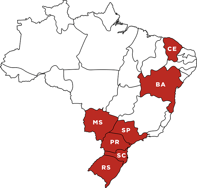 mapa das obras no Brasil da Constrinvest